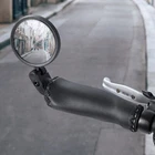Bike Bar End Mirror Rearview Convex Lens Adjustable Handlebar Cycling Mirror 1pc