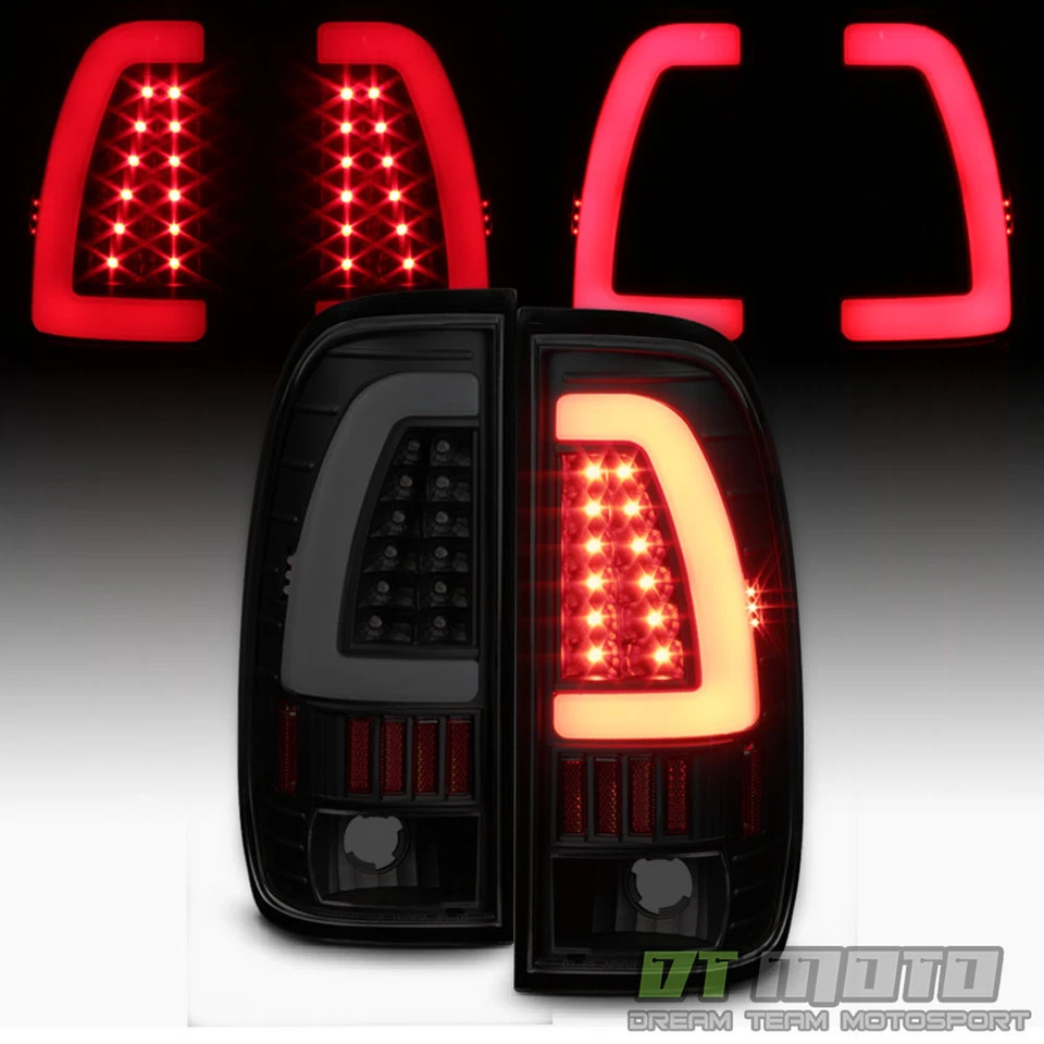 Lâmpadas de freio de tubo de LED preto fumaça 1997-2003 Ford F150 99-07 F250 F350 - Imagem 2 de 4