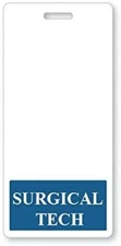 SURGICAL TECH Badge Buddies - Vertical - ID Card Buddy for Surgery Technicians