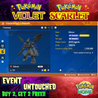 Zekrom 2018 Legends US-Target  Event Untouched for  Pokémon Scarlet & Violet 