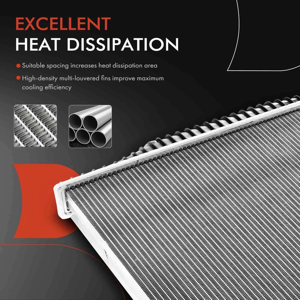 Radiador A-Premium con enfriador de aceite para Mercedes-Benz 380SE 84-85 380SEC 82-83 3,8 L Foto 4 de 4