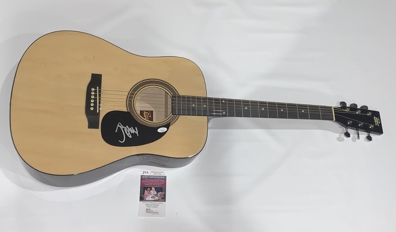 JOHN MELLENCAMP SIGNED NATURAL ACOUSTIC GUITAR AUTOGRAPHED COUGAR JSA COA