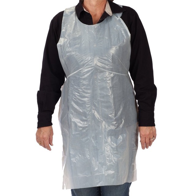 100 or 1000 The Safety Zone White Polyethylene Disposable Aprons 28 x