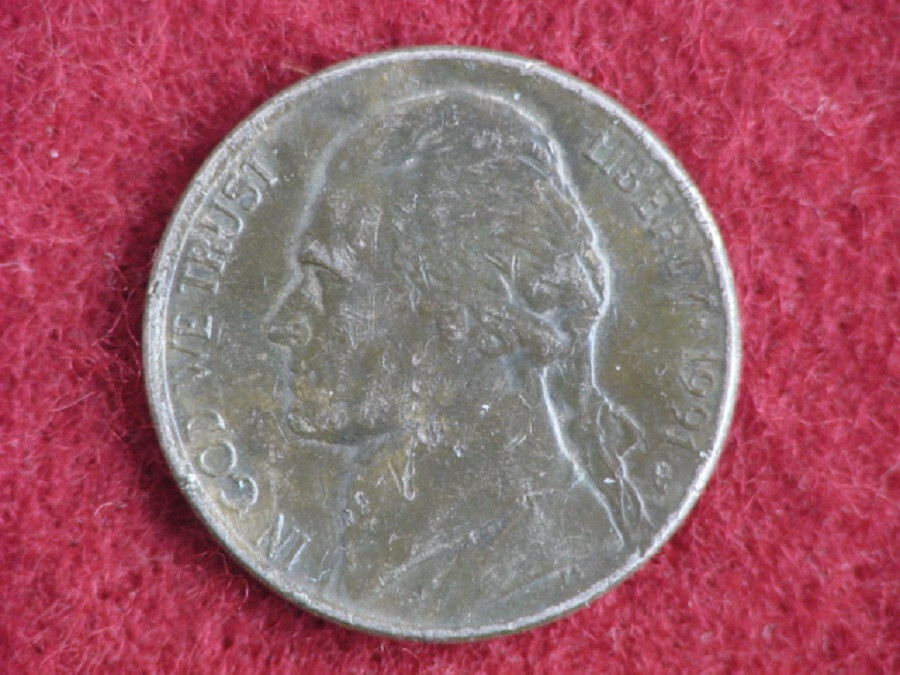 1991-P Nickel Improperly Annealed Planchet Error - EF XF | eBay