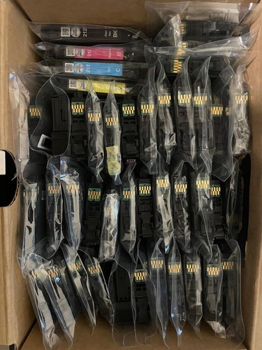 Lot Of 50 EMPTY Epson 212 Ink Cartridges BCMY