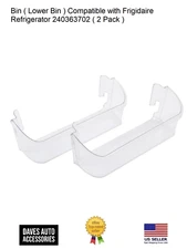 Refrigerator Door Bin Shelf (Lower Bin) For Frigidaire 240363702 -Pack Of 2