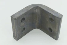 Copper Busbar Angle Bracket 2" wide 2" deep, 3/8" thick, 5/16" holes 1W84862F