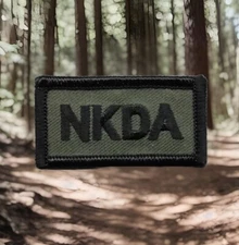 Green Black NKDA No Known Drug Allergy Patch Fits VELCRO® BRAND Loop Fastener