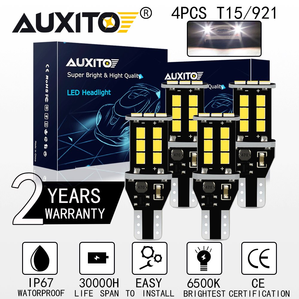 Lampadine LED T10 W16W 6000K - 4PCS, 15 SMD, Canbus Error Free, Per Retromarcia E Freno, 12V-24V - Foto 9