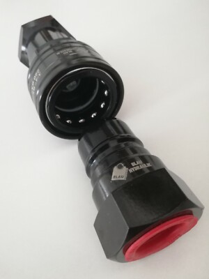 Hydraulik Kupplung Stecker Muffe Stahl Schnellkupplung Gr.1/4'' - 1'' 350 Bar BLAU