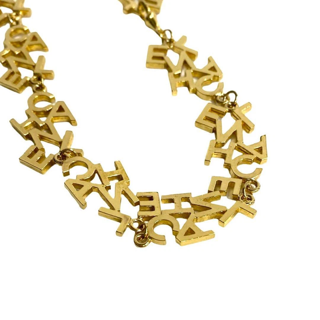 Collana girocollo motivo logo Chanel 41 cm catena donna accessorio autentico