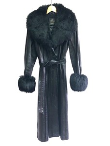 leather jacket with fur collar