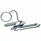 ZZ Top Twin Z's Keychain Silver