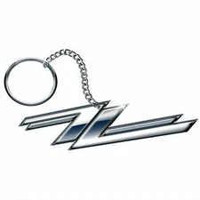 ZZ Top Twin Z's Keychain Silver