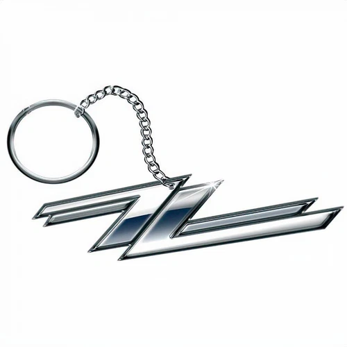 ZZ Top Twin Z's Keychain Silver