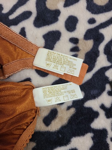 New Vintage VS Gold Label Second Skin Bra/ Panty Set 34C/Sm ♡ Copper - Picture 10 of 11