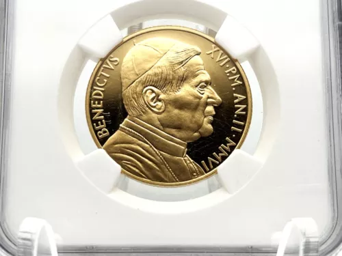 Vatican 2006 50 Euro Pope Benedict XVI Sacraments Christian Gold Coin NGC PF69