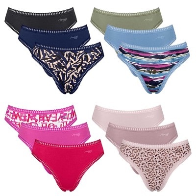 Sloggi Damen Slips, 3er Pack - GO Crush High Leg C3P, Unterhose, Stretch-Baum...