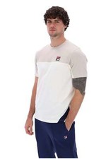 Fila Tiebreaker Colour Block T-Shirt Brown & Gardenia