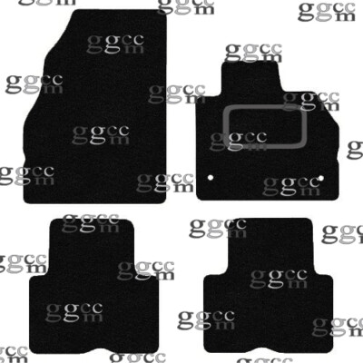 FOR RENAULT KANGOO 2009 & ONWARDS TAILORED BLACK CARPET CAR FLOOR MATS. (2 CLPS)