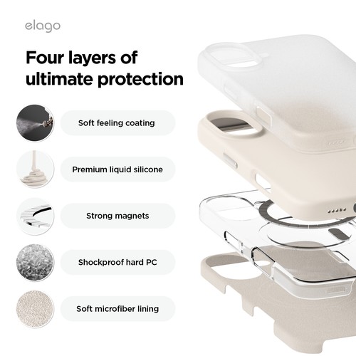 iPhone 16 Hülle - elago® iPhone 16 Magnet Silikon Case - Bild 6 von 54