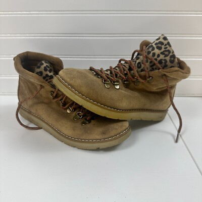 Skechers Bobs Alpine-Mt Gato 34324 Women's US 7.5 Ankle Boots Tan Suede Leopard