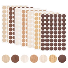 7 Sheets Screw Hole Stickers 21mm 54 in 1 Hole Covers, 7 Colors