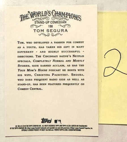 2018 Allen & Ginter X Tom Segura, Comedian # 198. BIKES!!! - Picture 12 of 16