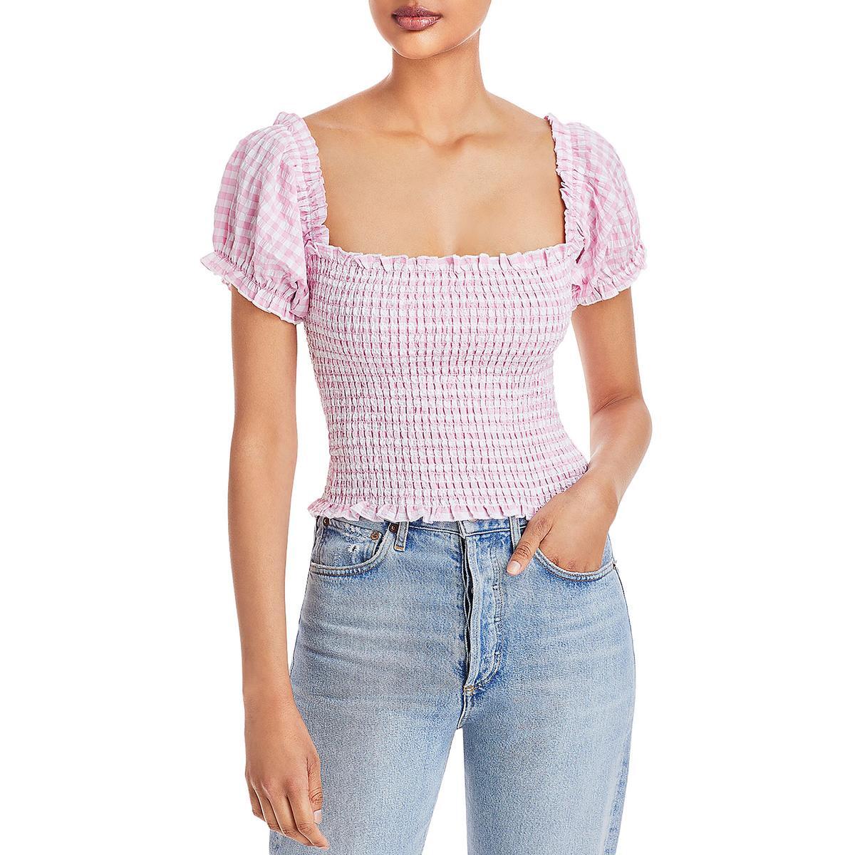 Укороченный топ с пышными рукавами для кукол Chaser Womens Pink Doll L BHFO 0154
