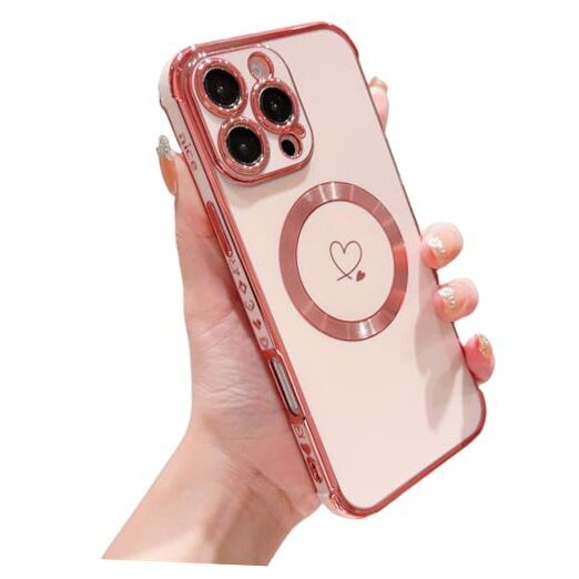 Compatible with iPhone 16 Pro Case for Women, iPhone 16 Pro (6.3inch) Pink