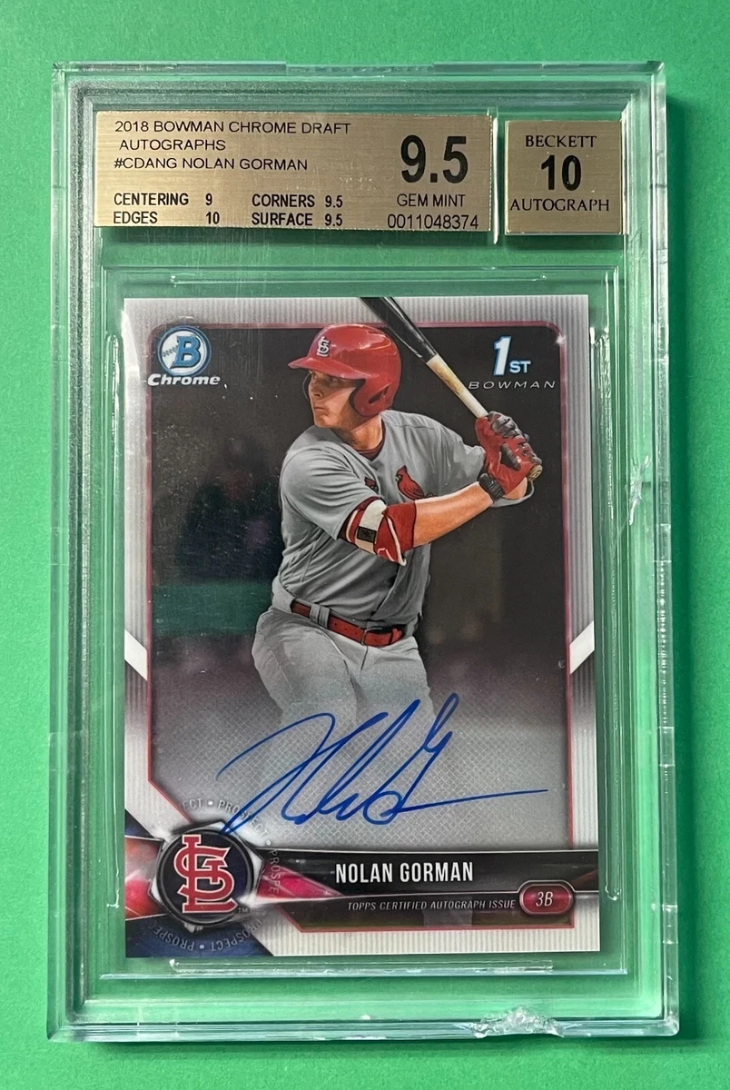 Nolan Gorman 1st bowman auto トレーディングカード