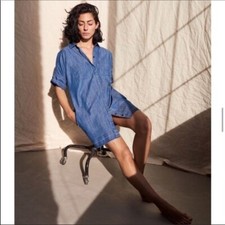 Madewell Denim Drop-Hem Shirtdress XXS