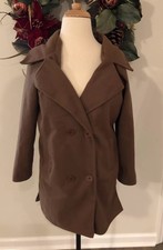 Witchery Nwt Coat Brown Button Front Has Pockets Size Xl But Runs Small *read