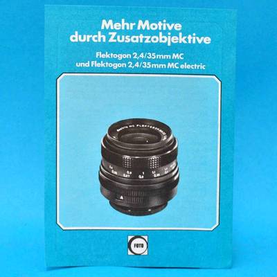 Flektogon 2.4 35 mm Electric 1978 | Advertising Sheet Advertising GDR Dewag Berlin B