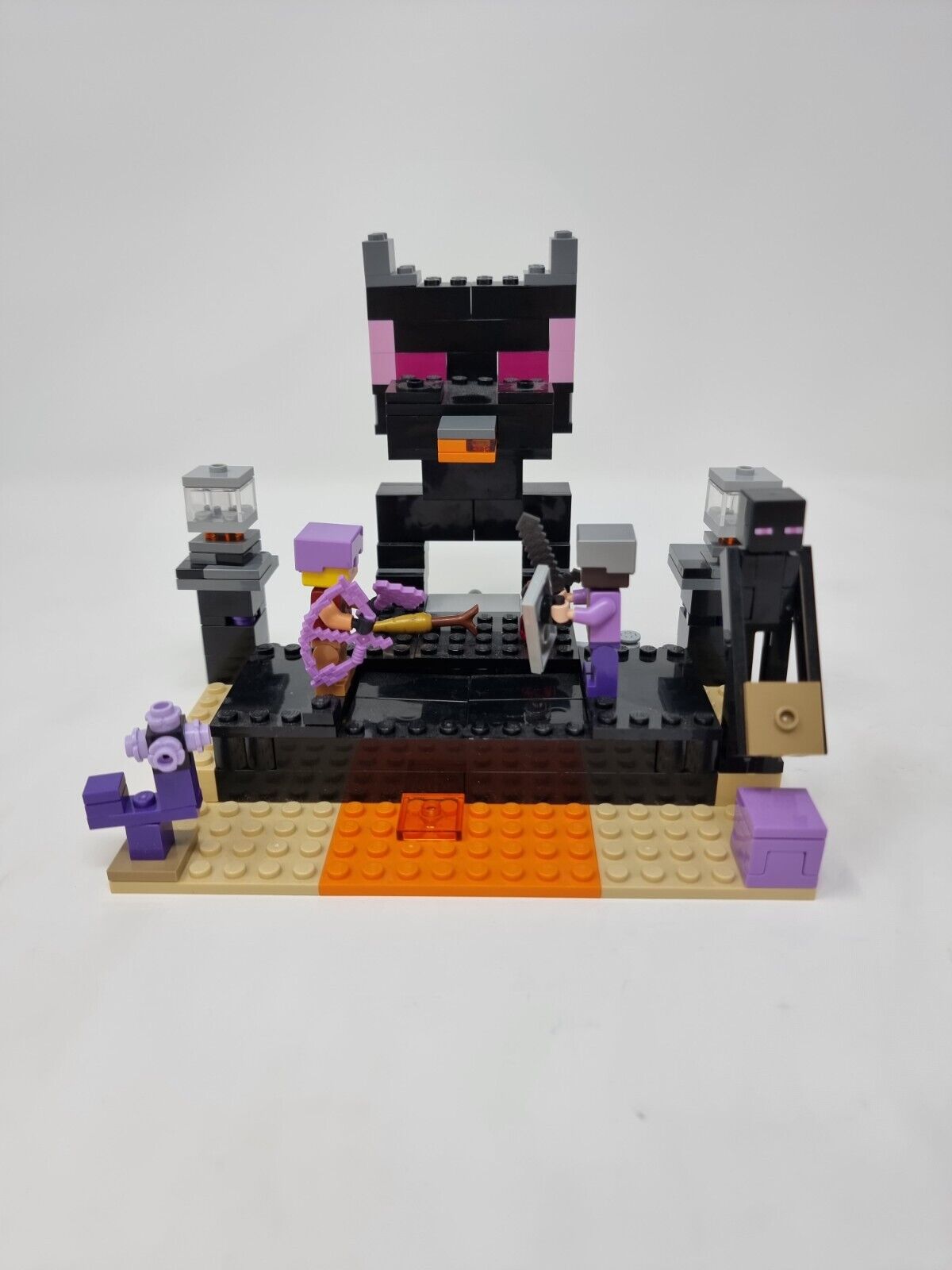 LEGO Minecraft The End Arena, Ender Dragon Battle Set 21242, Multiplayer  Set Includes Mobs, Shulker and Enderman, Minecraft Gift and Educational