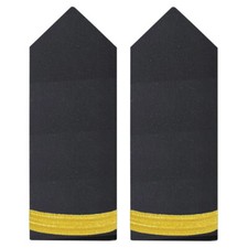 BuyStripes Uniform Hardboard Epaulets With One Gold Bar