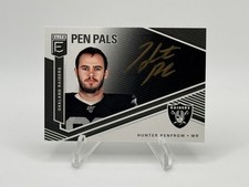 2019 Donruss Elite Hunter Renfrow Pen Pals #PP-HR Gold Ink On-Card Rookie Auto. rookie card picture