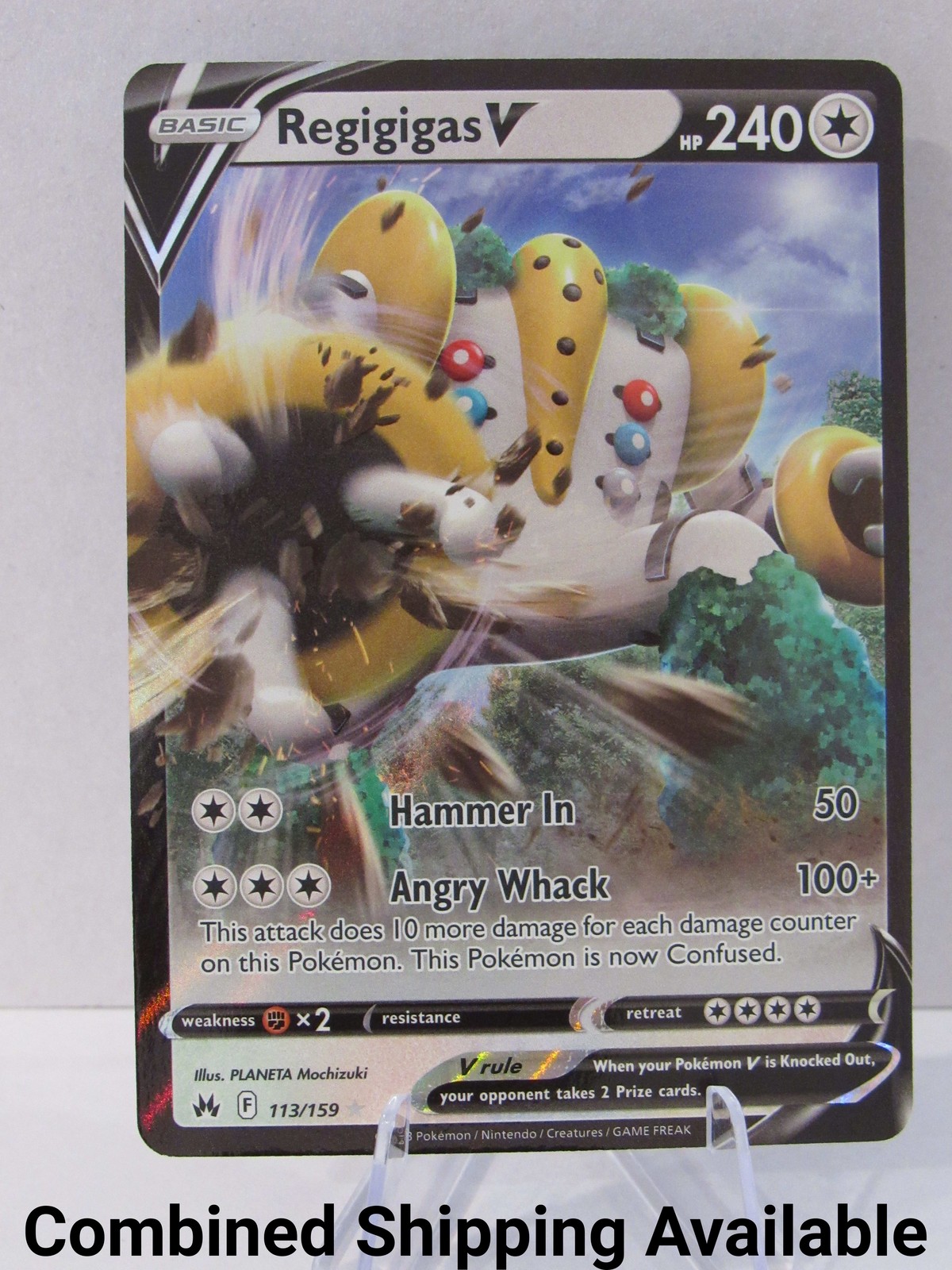 Regigigas V 113/159 Crown Zenith NM Full Art English 14786