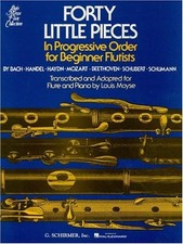 40 LITTLE PIECES IN PROGRESSIVE ORDER (LOUIS MOYSE FLUTE *Excellent Condition*