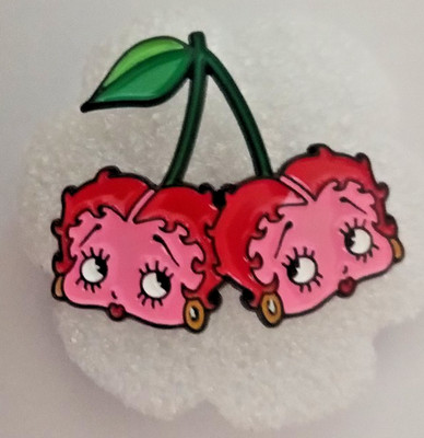 BETTY BOOP CHERRIES-PIN-2 OR MORE PINS $5.49 SHIPPING-SPEND $20 SHIPPING IS FREE