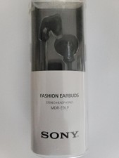 NIP Sony MDR-E9LP/BC In-Ear Wired Fashion Earbuds Headphones Black Clear Sound