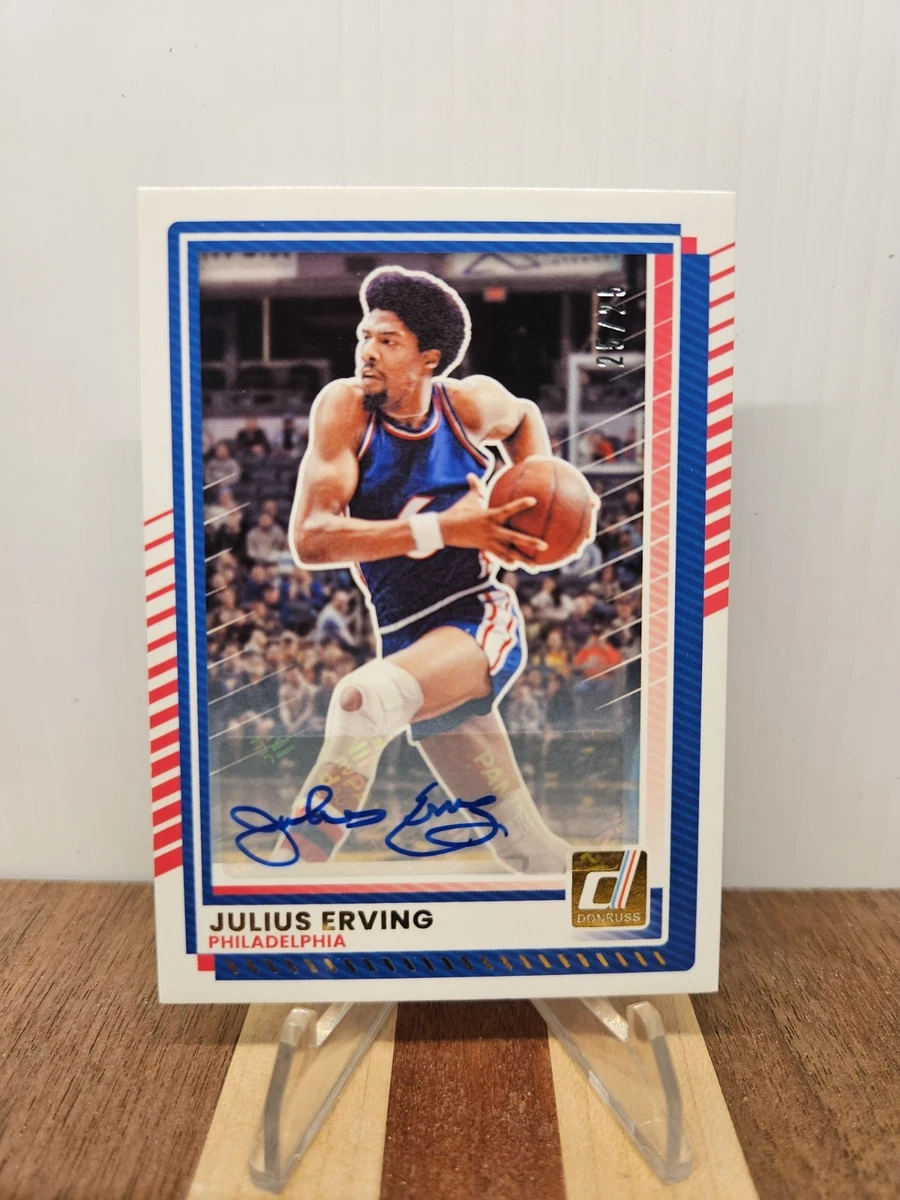 Julius Erving Basketball Autographed Sports Trading Cards
