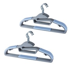 Beldray 16-Pack Non-Slip Clothes Hangers – Ultra-Thin, Trouser Bar, Blue