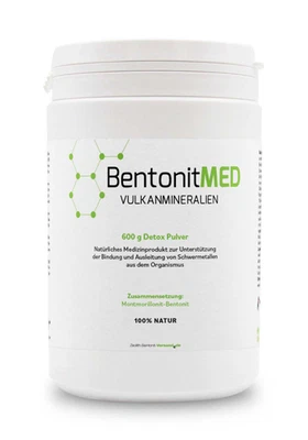 ZEOBENTMED VULKANMINERALIEN Bentonit MED Detox-Pulver 600g