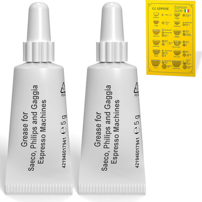 Espresso Machine Grease 2 PACK - Coffee Oil 5G Tube for All Saeco, Phillips and 