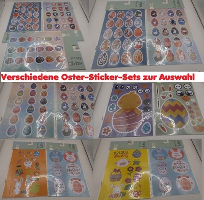 Oster Sticker Sets Osterei Deko Aufkleber verschiedene Set zur Auswahl