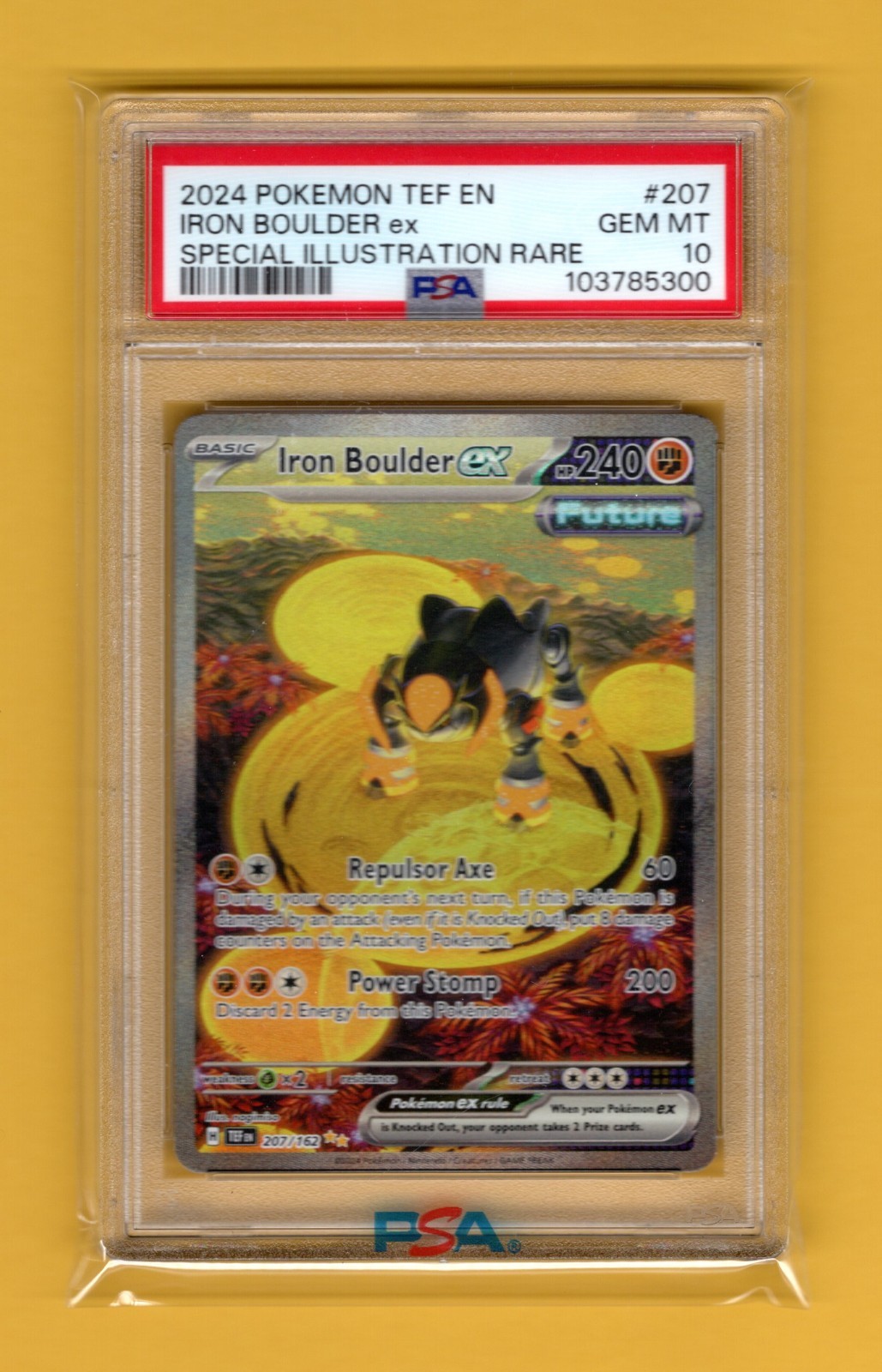 2024 Pokemon Temporal Forces #207 SIR: IRON BOULDER ex: PSA 10 Gem Mint