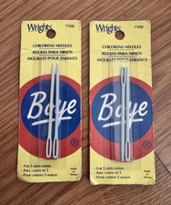 Wrights 7508 Children&rsquo;s Blunt Long Eye Needles for 5 Mesh Canvas, Blue
