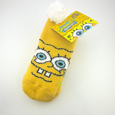 Nickelodeon SpongeBob SquarePants Kids One Size Yellow Non-Slip Slipper Socks