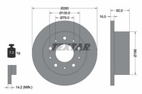 2X Textar Bremsscheibe Bremsscheiben Satz Bremsen Pro Hinten 92116203